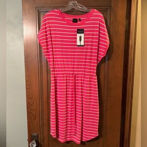 NWT Rafaella Short Sleeve Drawstring Waist Dress